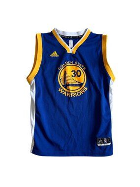 Golden State Warriors Adidas Curry #30 Youth Jersey Blue/Gold NBA Teamwear